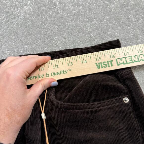 Quince NWT Orgaxnic Stretch Corduroy Pants Espresso Brown 31x32 90s Christmas - Picture 10 of 13